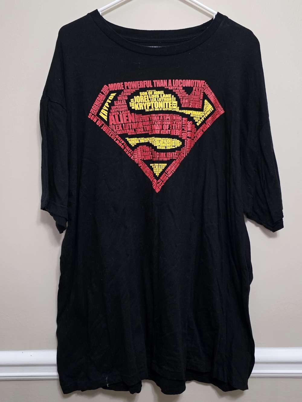 DC Comics Black Tshirt W/ Superman Logo Mens Size 2XL